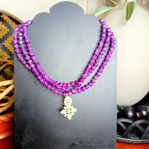 Purple handcrafted necklace